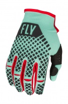  rukavice KINETIC sa, FLY RACING - USA 2023 (mint/černá/červená)