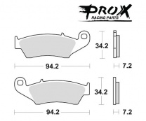 Prox Predné brzdové platničky (pár)
