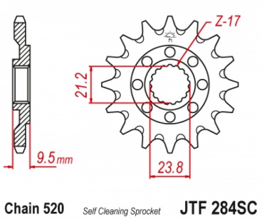 Reťazové Koliesko Honda CRF 250 22-23, CRF 450 02-23