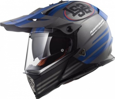 LS2 MX436 PIONEER QUARTERBACK MATT TITANIUM BLUE